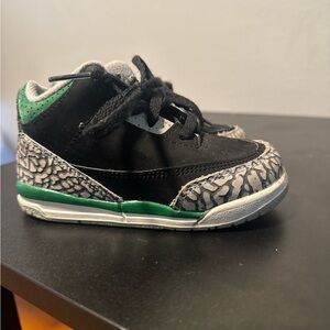 Kids Black and Green Sneakers